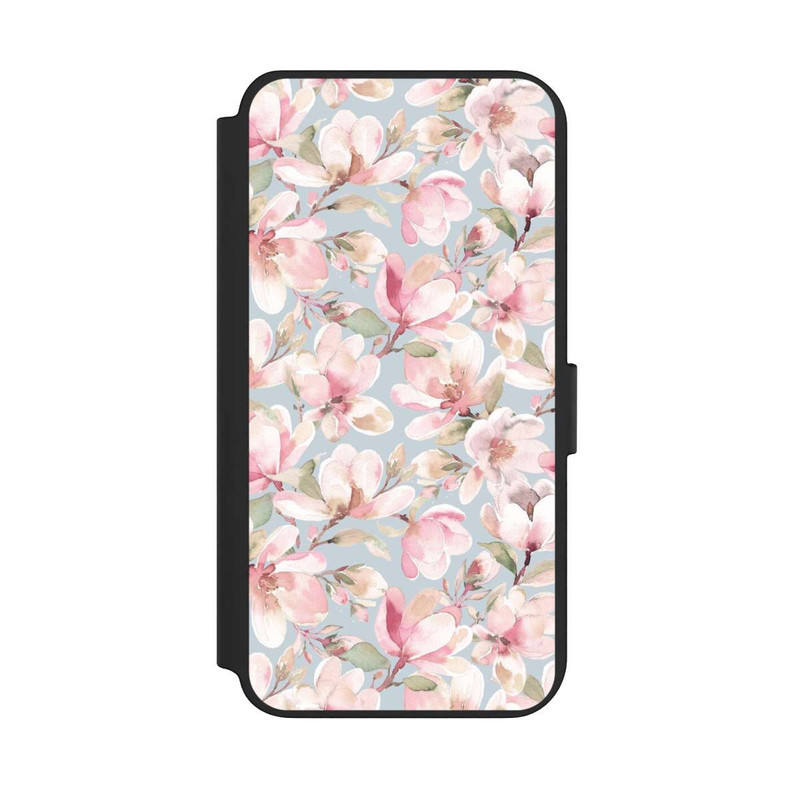 Galaxy S23 + NIVOflip Fleurs de magnolia rose pastel