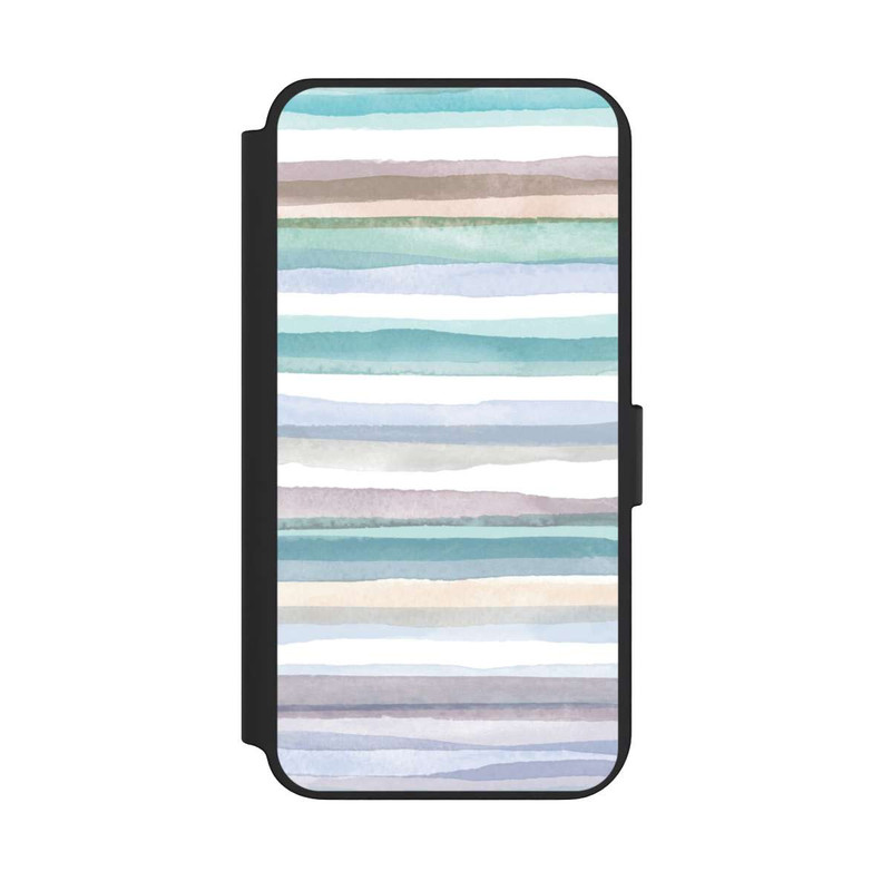 Galaxy S23 + NIVOflip Pastellfarbene Streifen Blau
