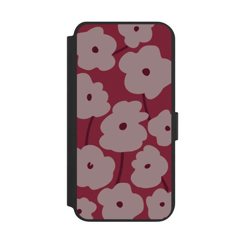 Samsung Galaxy S23+ NIVOflip Minimalistische Blumen Bordeaux