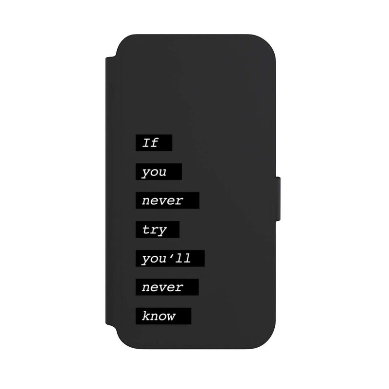Galaxy S23 + NIVOflip If You Try Black Transparent