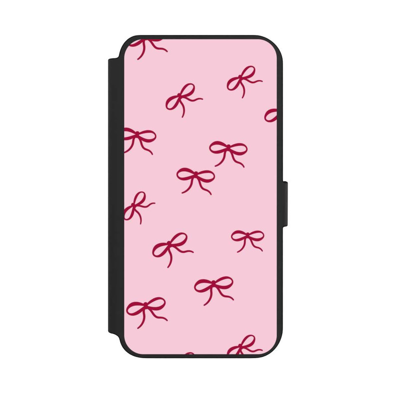Galaxy S23 + NIVOflip Bows Red Pink Pattern
