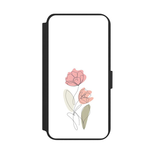 Samsung Galaxy S23+ NIVOflip Blume Line Art Rot