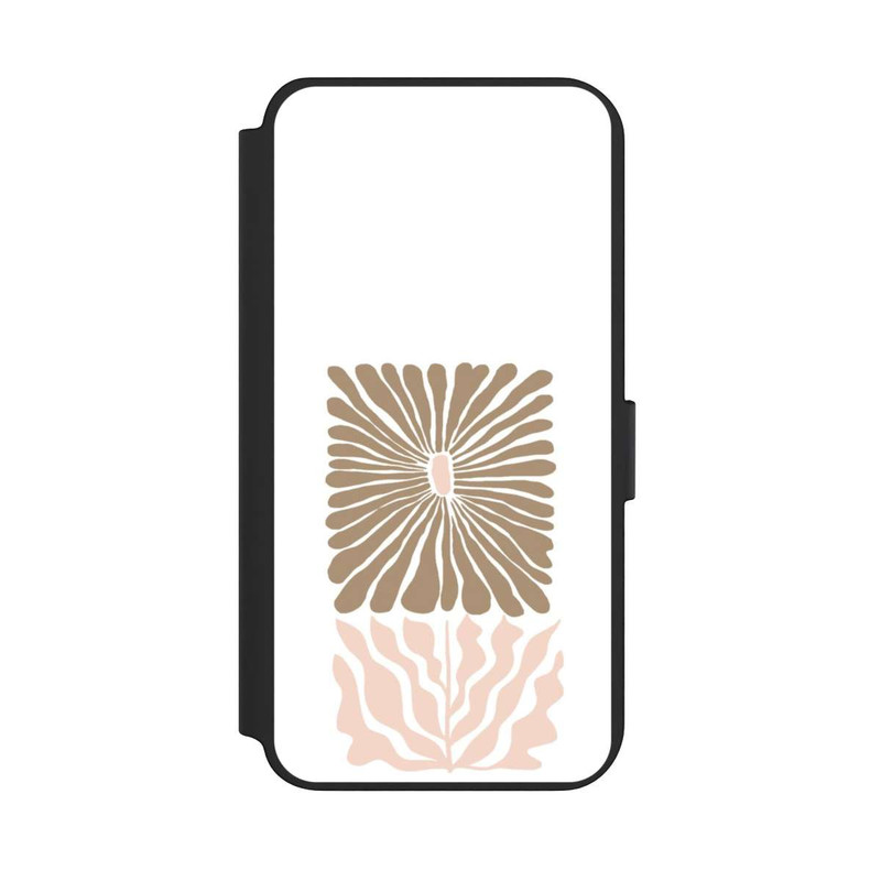 Galaxy S23 + NIVOflip Fleur Boho Caramel sur Blanc