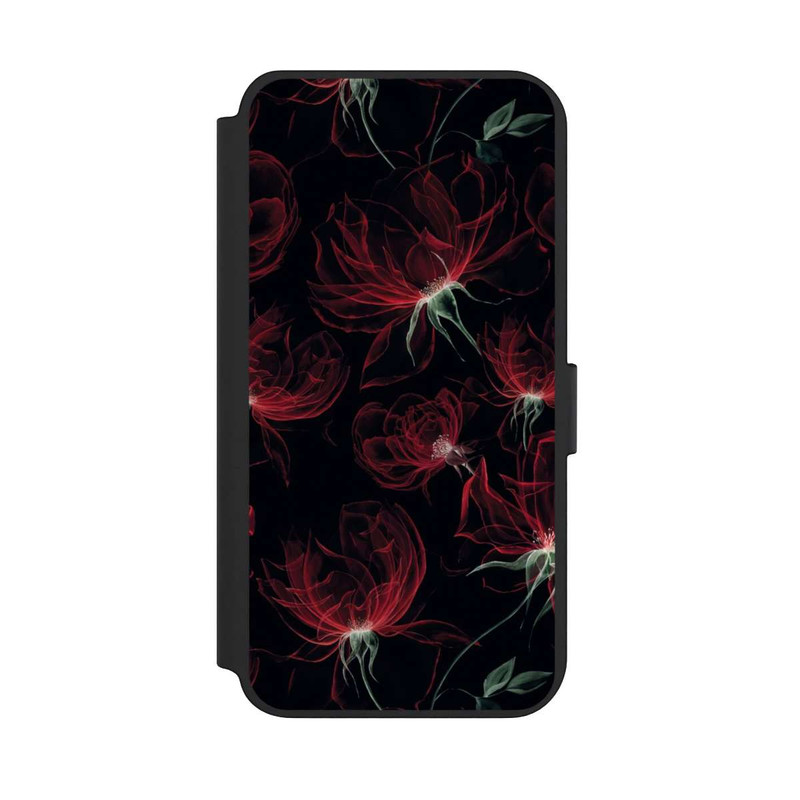 Galaxy S23 + NIVOflip Tapete mit roten Blumen