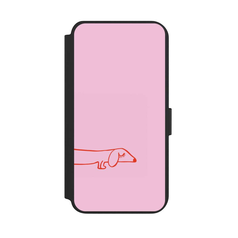 Galaxy S23 + NIVOflip Dachshund Illustration Pink