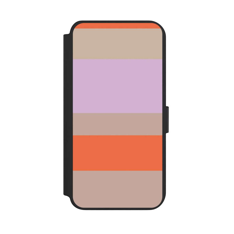 Galaxy S23 + NIVOflip Moca Lila Orange Stripes