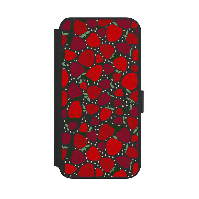 Galaxy S23 + NIVOflip Strawberry Pattern Comic Transparent