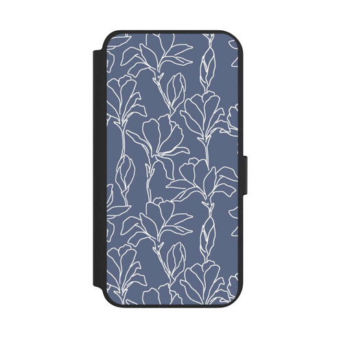 Samsung Galaxy S23+ NIVOflip Flower Silhouettes on Blue