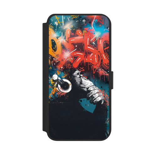 Samsung Galaxy S23+ NIVOflip Affe Stereo Kopfhörer Graffiti Street Art