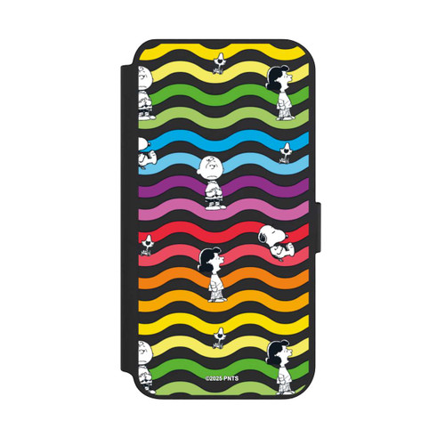 Samsung Galaxy S23+ NIVOflip Snoopy Pattern Rainbow Transparent