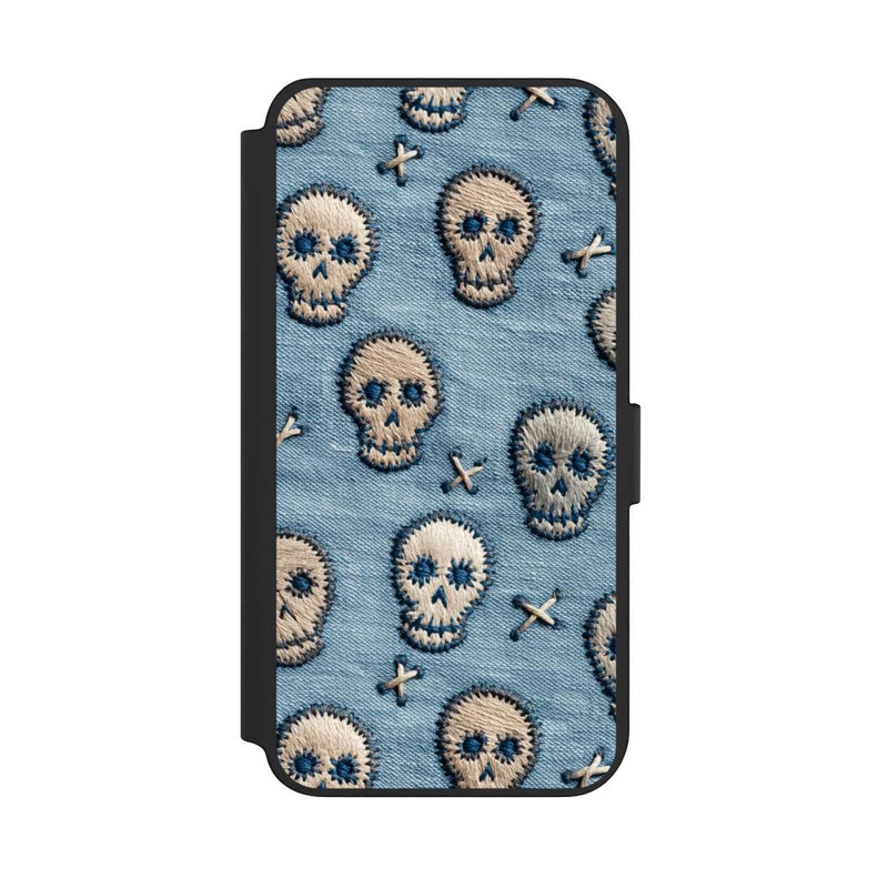 Galaxy S23 + NIVOflip Skulls on Jeans Pattern