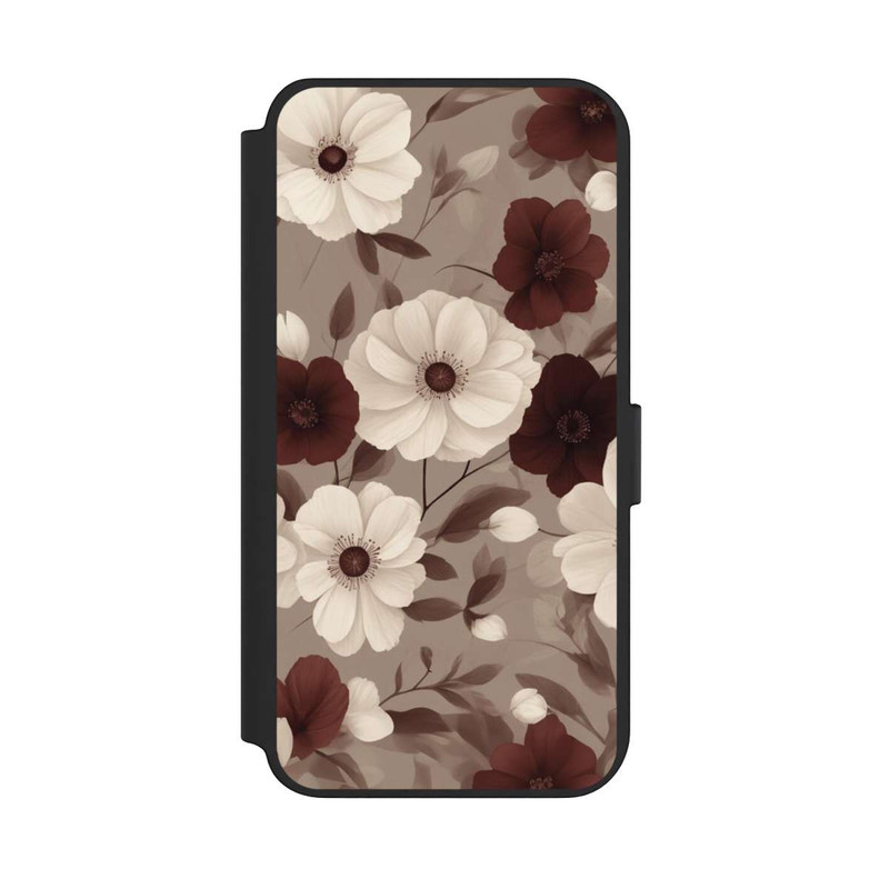 Galaxy S23 + NIVOflip Negative Flower Bordeaux White with AI
