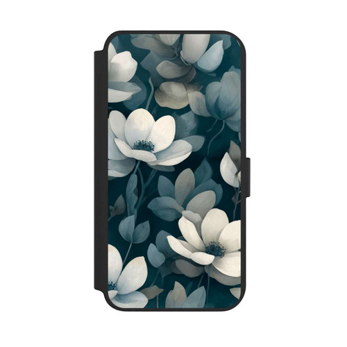 Samsung Galaxy S23+ NIVOflip Petrolfarbene Negativblumen mit KI