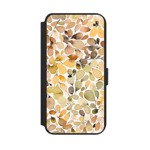 Samsung Galaxy S23+ NIVOflip Eukalyptus Aquarellblätter Braun Herbst
