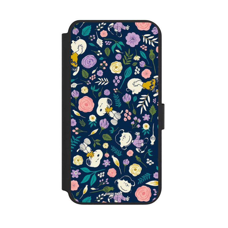 Galaxy S23 + NIVOflip Peanuts Dark Flower Pattern