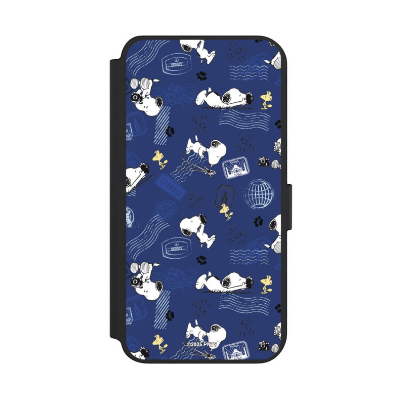 Galaxy S23 + NIVOflip Peanuts Travel Stamps Pattern Blue