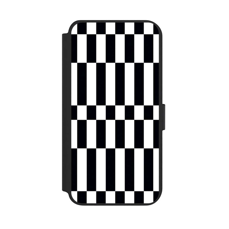 Galaxy S23 + NIVOflip Checked Abstract Bold Black and White Color Block