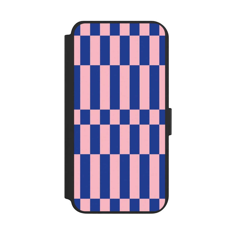 Galaxy S23 + NIVOflip Checked Abstract Bold Electric Blue and Pink Color Block