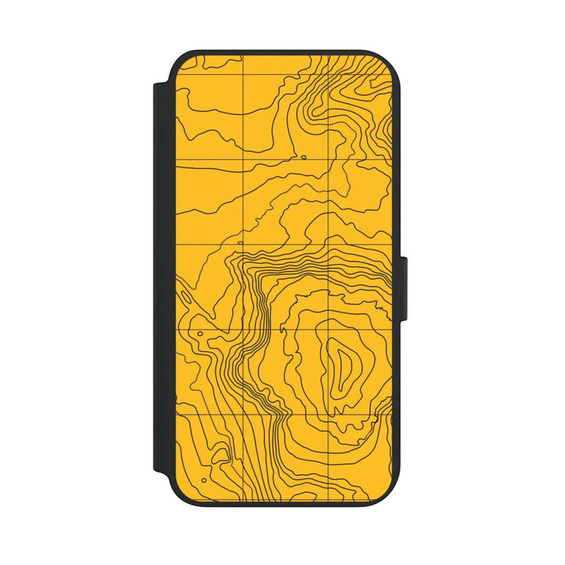 Galaxy S23 + NIVOflip Lignes de montagne jaunes