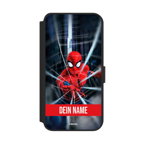 Samsung Galaxy S23+ NIVOflip Spiderman Webs in Action Personalisierbar
