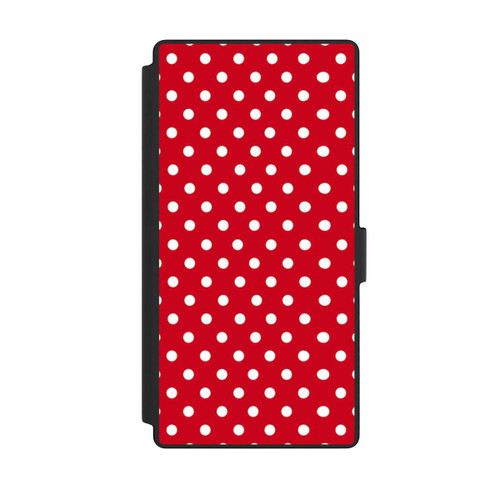 Samsung Galaxy S23 Ultra NIVOflip Polka Dots Dunkelrot und Weiß