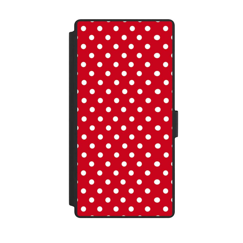 Galaxy S23 Ultra NIVOflip Polka Dots Dunkelrot und Weiß