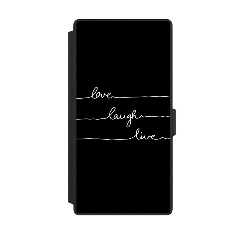 Galaxy S23 Ultra NIVOflip Love Laugh Live weiß/schwarz