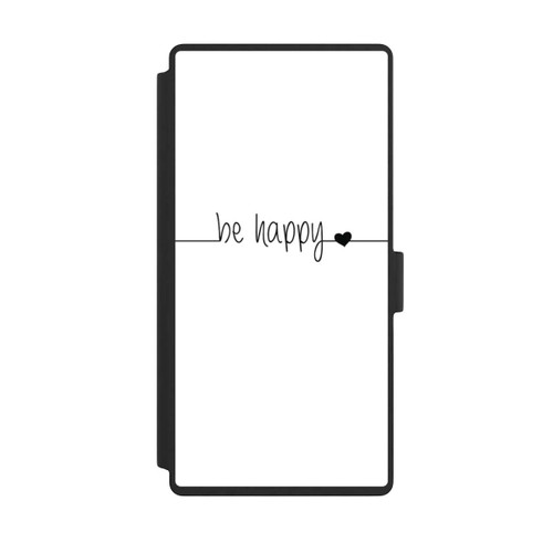 Samsung Galaxy S23 Ultra NIVOflip Be Happy Weisser Hintergrund