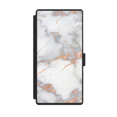 Samsung Galaxy S23 Ultra NIVOflip White and Golden Marble Look