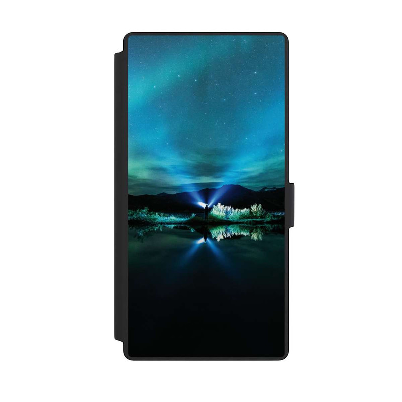 Galaxy S23 Ultra NIVOflip Aurore boréale bleu