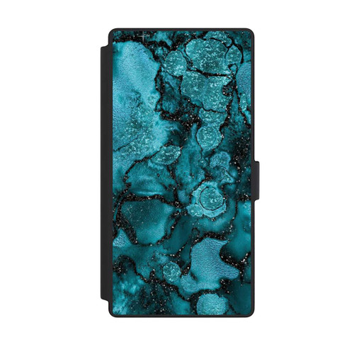 Samsung Galaxy S23 Ultra NIVOflip  Blauer Glitzerlook