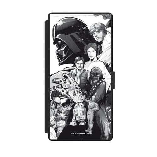 Samsung Galaxy S23 Ultra NIVOflip StarWars Charaktere - Schwarz-Weiß
