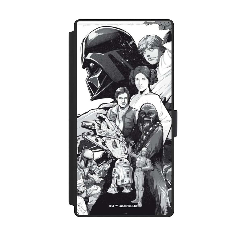 Galaxy S23 Ultra NIVOflip StarWars Charaktere - Schwarz-Weiß