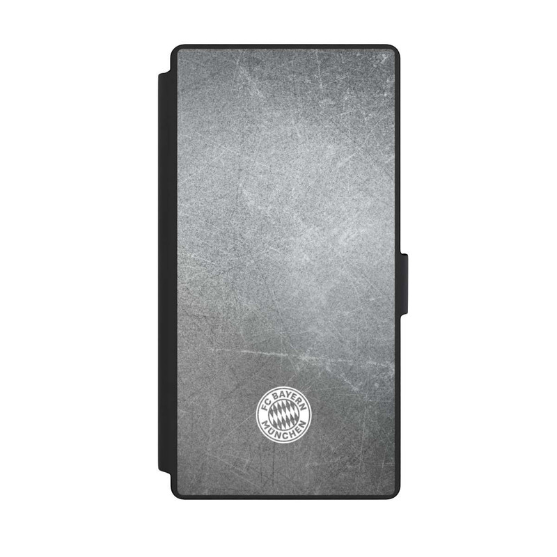 Galaxy S23 Ultra NIVOflip Klassisches FCB Logo Klein - Weiß auf Metalllook