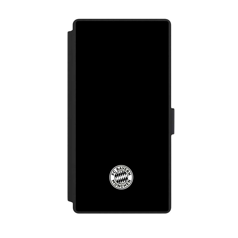 Galaxy S23 Ultra NIVOflip Logo FCB Classique Petit - Blanc sur Fond Noir