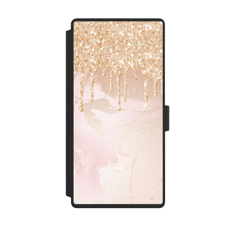 Galaxy S23 Ultra NIVOflip Gouttelettes Scintillantes Look Rose Gold