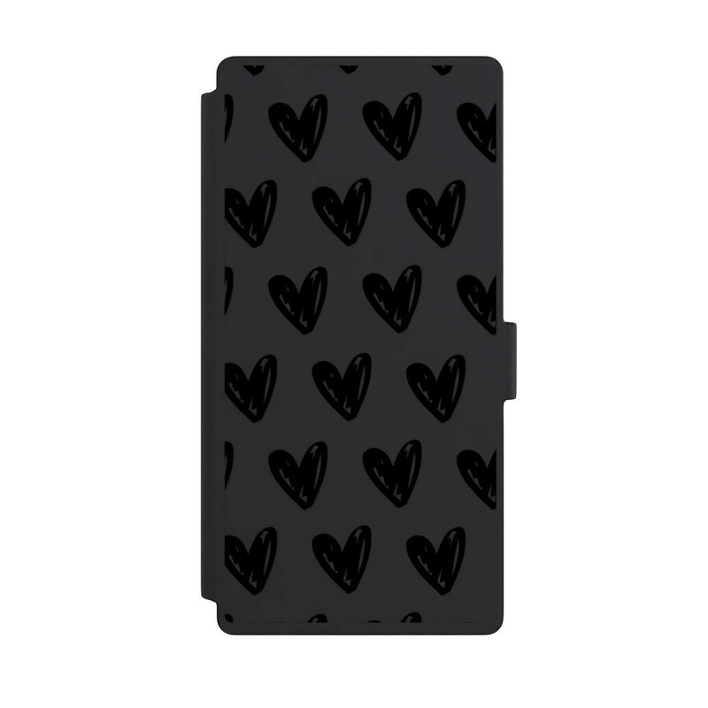 Galaxy S23 Ultra NIVOflip Herzen Schwarz ohne Hintergrund