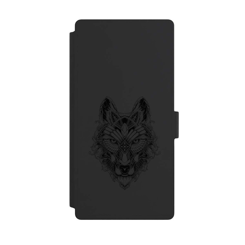 Galaxy S23 Ultra NIVOflip Wolf Mandala ohne Hintergrund