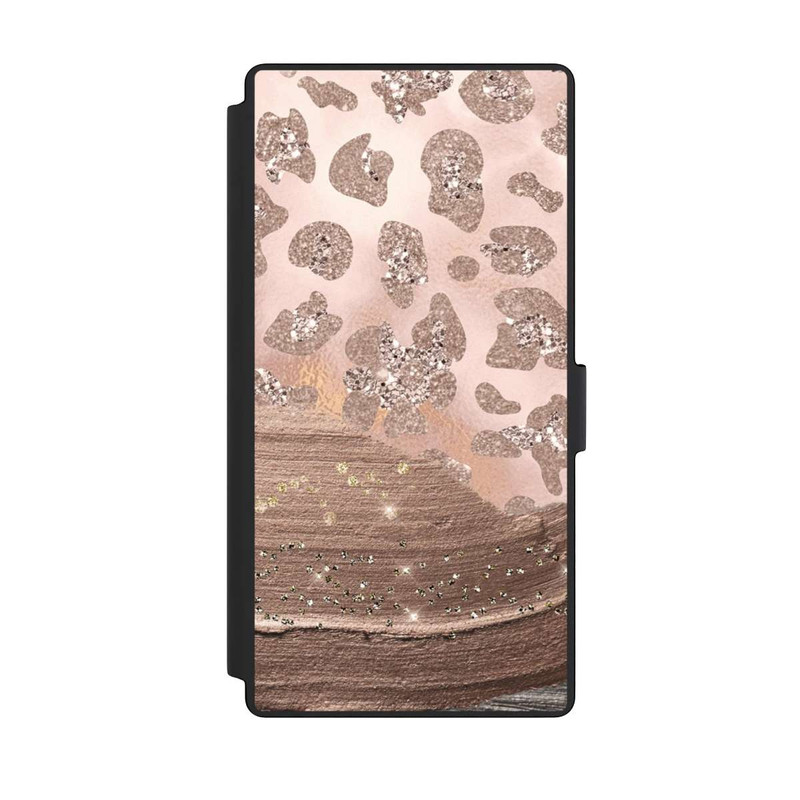Galaxy S23 Ultra NIVOflip Léopard argenté pailleté