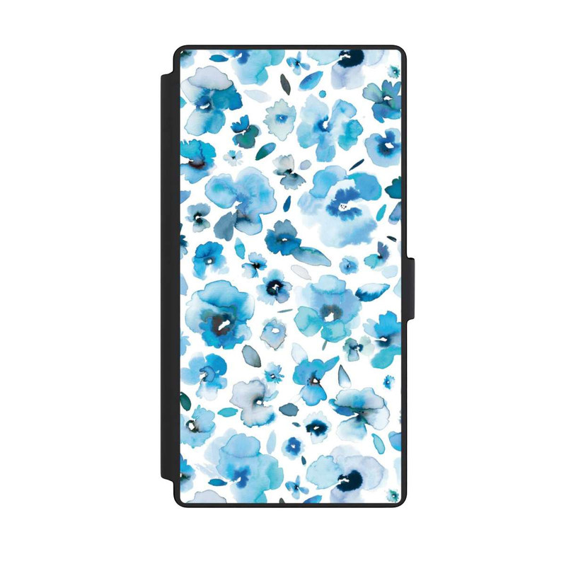 Galaxy S23 Ultra NIVOflip Fleurs tropicales bleues