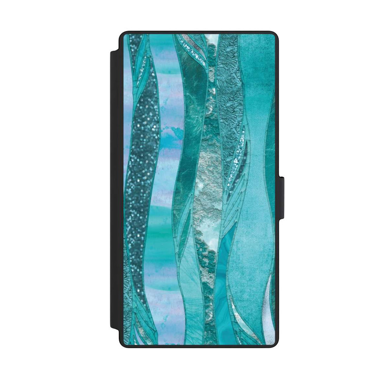 Galaxy S23 Ultra NIVOflip glamouröser Glitzerlook blau