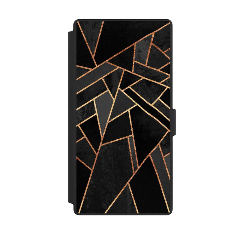 Galaxy S23 Ultra NIVOflip Schwarze Nacht Gold Druck