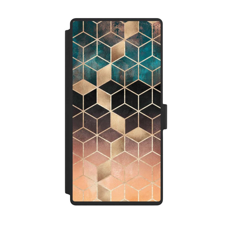 Galaxy S23 Ultra NIVOflip Cubes de rêve imprimé doré