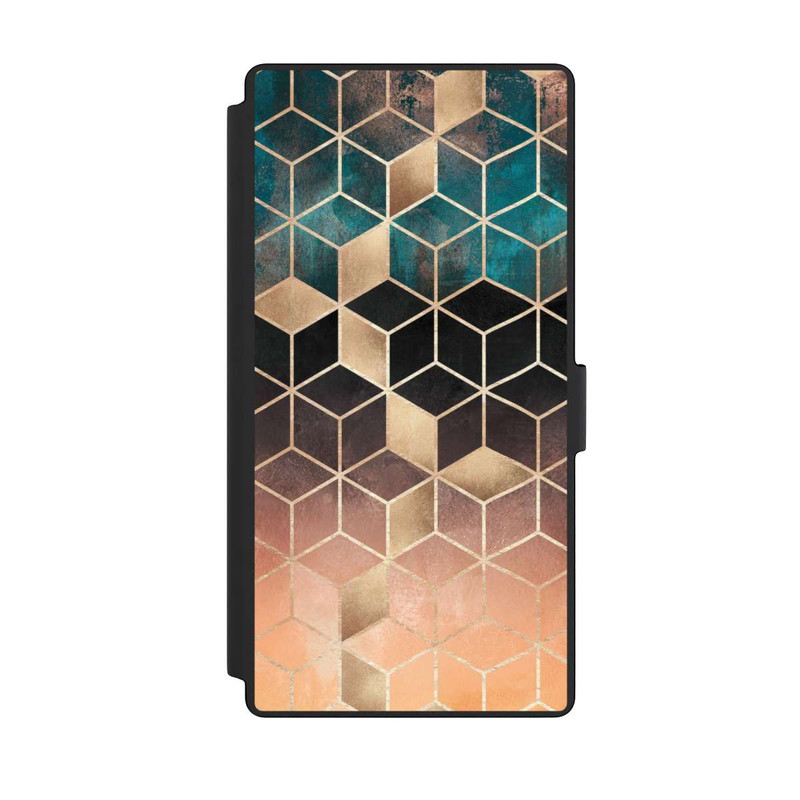 Galaxy S23 Ultra NIVOflip Cubes de rêve imprimé doré