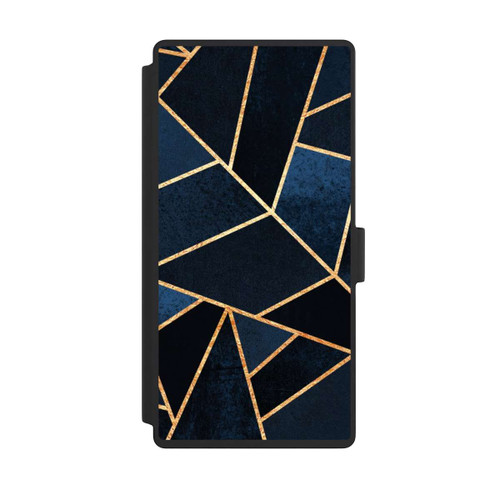 Samsung Galaxy S23 Ultra NIVOflip Navy Stein Golddruck