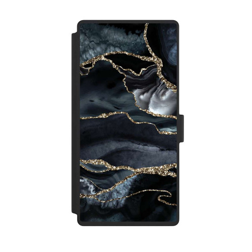 Samsung Galaxy S23 Ultra NIVOflip Dark marble gold Glitter look