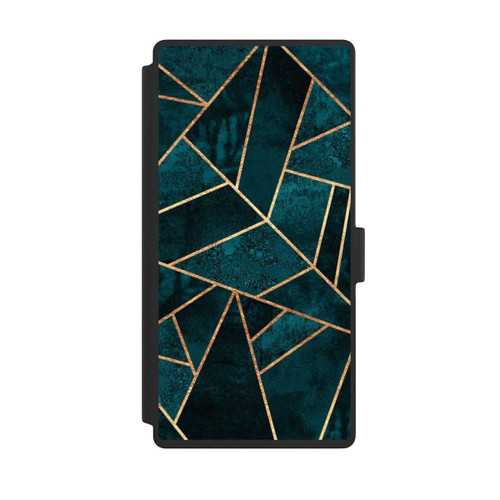 Samsung Galaxy S23 Ultra NIVOflip Tief Blaugrün Stein Gold Druck