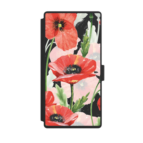 Samsung Galaxy S23 Ultra NIVOflip Üppige Mohnblüten Wiese