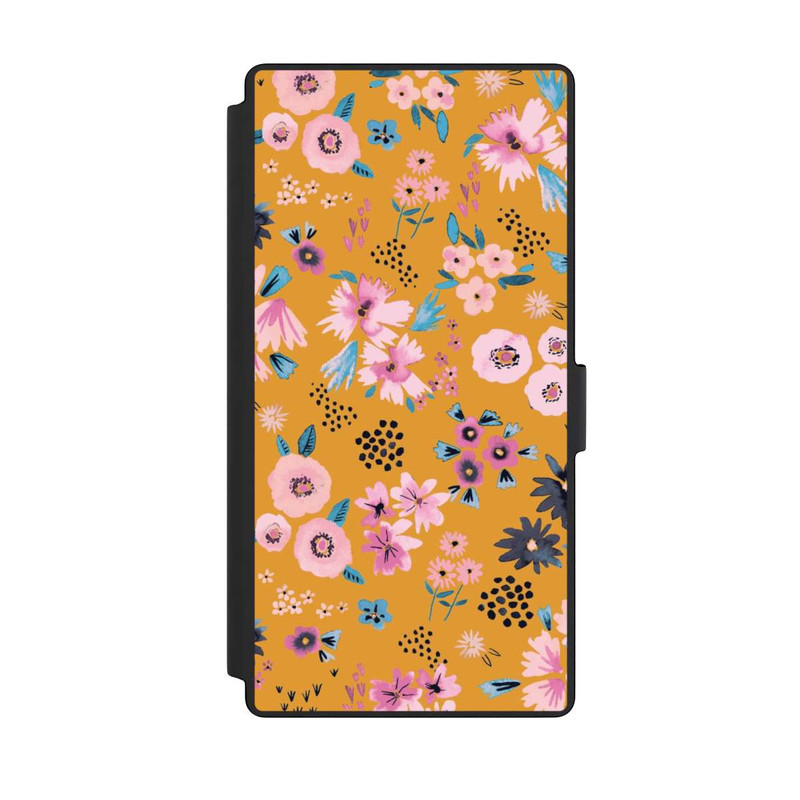 Galaxy S23 Ultra NIVOflip Petites Fleurs Jaune Moutarde