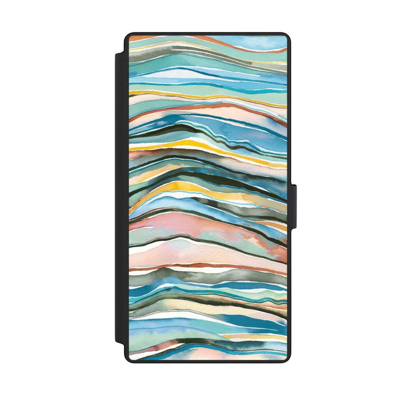 Galaxy S23 Ultra NIVOflip Achatschichten Aquarellblau